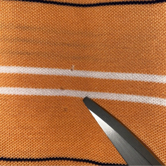 Polo GOLF Ralph Lauren Men's L Light Orange Striped Polo Shirt Tampa Bay TPC - Picture 2 of 9